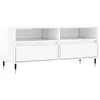 Image de vidaXL Armoire TV blanc brillant 100x34,5x44,5 cm Bois composite