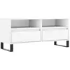 Image de vidaXL Armoire TV blanche 100x34,5x44,5 cm Bois composite