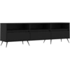 Image de vidaXL Armoire TV noire 150x30x44,5 cm Bois composite