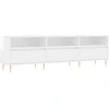 Image de vidaXL Armoire TV blanc brillant 150x30x44,5 cm Bois composite
