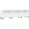 Image de vidaXL Armoire TV blanc brillant 150x30x44,5 cm Bois composite
