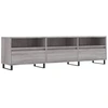 Image de vidaXL Armoire TV Gris Sonoma 150x30x44,5 cm Bois composite