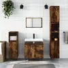 Image de vidaXL Armoire de salle de bain chêne fumé 30x30x190 cm Bois composite