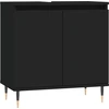 Image de vidaXL Armoire de salle de bain noire 58x33x60 cm Bois composite
