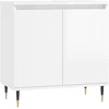 Image de vidaXL Armoire de salle de bain blanc brillant 58x33x60 cm Bois composite
