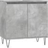 Image de vidaXL Armoire de salle de bain gris béton 58 x 33 x 60 cm Bois composite
