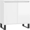 Image de vidaXL Armoire de salle de bain blanc brillant 58x33x60 cm Bois composite