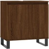 Image de vidaXL Armoire de salle de bain marron imitation chêne 58x33x60 cm Bois composite
