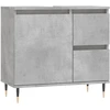 Image de vidaXL Armoire de salle de bain gris béton 65x33x60 cm Bois composite
