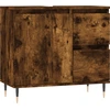 Image de vidaXL Armoire de salle de bain chêne fumé 65x33x60 cm Bois composite