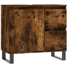 Image de vidaXL Armoire de salle de bain chêne fumé 65x33x60 cm Bois composite