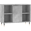 Image de vidaXL Armoire de salle de bain gris béton 80x33x60 cm Bois composite