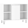Image de vidaXL Armoire de salle de bain blanc brillant 80x33x60 cm Bois composite
