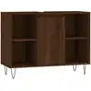 Image de vidaXL Armoire de salle de bain marron imitation chêne 80x33x60 cm Bois composite