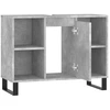 Image de vidaXL Armoire de salle de bain gris béton 80x33x60 cm Bois composite