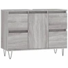 Image de vidaXL Armoire de salle de bain Gris Sonoma 80x33x60 cm Bois composite