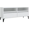 Image de vidaXL Armoire TV blanche 100x34,5x44,5 cm Bois composite