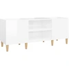Image de vidaXL Armoire à plateaux blanc brillant 121x38x48 cm Bois composite