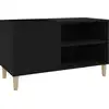 Image de vidaXL Armoire à plateaux noire 84,5x38x48 cm Bois composite