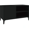 Image de vidaXL Armoire à plateaux noire 84,5x38x48 cm Bois composite