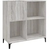 Image de vidaXL Armoire à plateaux Gris Sonoma 84,5x38x89 cm Matériau dérivé du bois