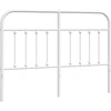Image de vidaXL Tête de lit de rechange en métal blanc 135 cm
