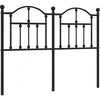 Image de vidaXL Tête de lit de rechange en métal noir 120 cm
