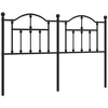 Image de vidaXL Tête de lit de rechange en métal noir 150 cm