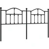Image de vidaXL Tête de lit de rechange en métal noir 160 cm