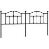 Image de vidaXL Tête de lit en métal noir 193 cm