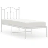 Image de vidaXL Lit métallique sans matelas avec tête de lit blanc 75x190 cm