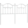 Image de vidaXL Tête de lit de rechange en métal blanc 150 cm