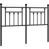 Image de vidaXL Tête de lit de rechange en métal noir 150 cm