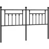 Image de vidaXL Tête de lit de rechange en métal noir 160 cm