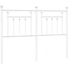Image de vidaXL Tête de lit de rechange en métal blanc 150 cm