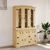 Image de vidaXL Highboard Corona 112x43x196 cm Pin mexicain massif
