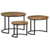 Image de vidaXL Tables d'ensemble 3 pcs. Bois massif recyclé