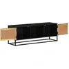 Image de vidaXL Armoire TV 110x30x40 cm bois massif mangue et fer