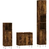 Image de vidaXL Ensemble de meubles de salle de bain 3 pièces chêne fumé bois composite