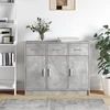 Image de vidaXL Sideboard gris béton 91x28x75 cm Bois composite