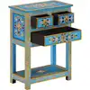 Image de Buffet turquoise 55x30x76 cm bois massif mangue