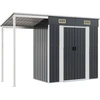 Image de vidaXL Abri de jardin avec toit traînant anthracite 277x107x181 cm Acier