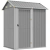 Image de vidaXL Abri de jardin gris clair 192x152,5x237 cm Acier galvanisé
