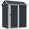 Image de vidaXL Abri de jardin anthracite 192x152,5x237 cm Acier galvanisé