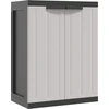 Image de vidaXL Armoire de jardin Gris et noir 65x37x85 cm PP