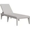 Image de vidaXL Chaise longue Gris 186x60x29 cm PP