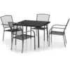 Image de vidaXL Ensemble de jardin 5 pièces anthracite acier