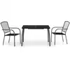 Image de vidaXL Ensemble de jardin 3 pièces anthracite acier