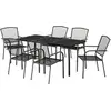 Image de vidaXL Ensemble de jardin 7 pièces anthracite acier