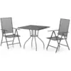 Image de vidaXL Ensemble de jardin 3 pièces anthracite acier